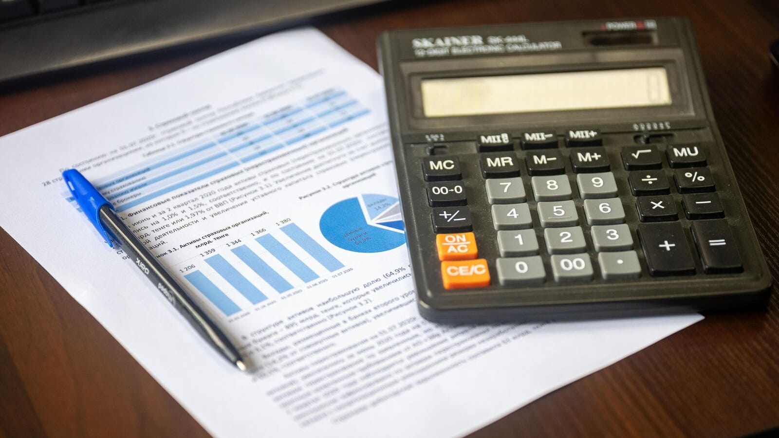 Calculator and financial reports used to connect an HOA annual plan with its budget